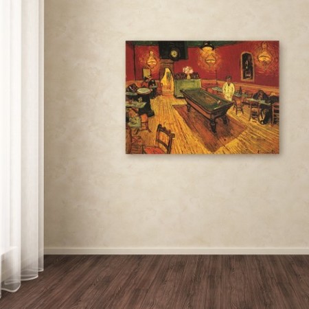 Trademark Fine Art The Night Cafe by Vincent Van Gogh - 14x19 Canvas Art, 14x19 M234-C1419GG